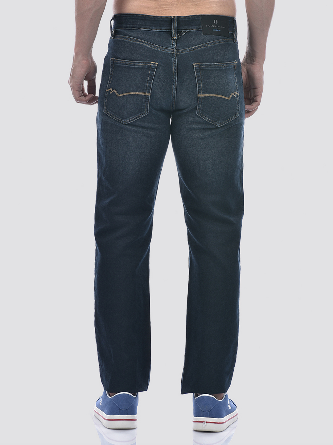 Numero Uno Men Solid Dark Blue Jeans